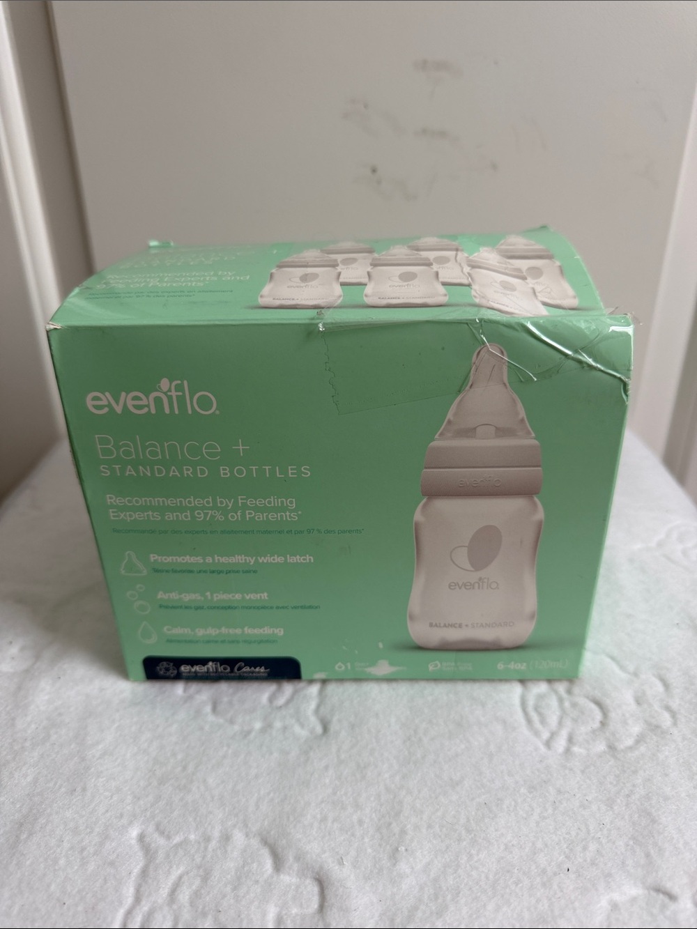 Evenflo Balance Standard Bottles, 4oz, 6-pack